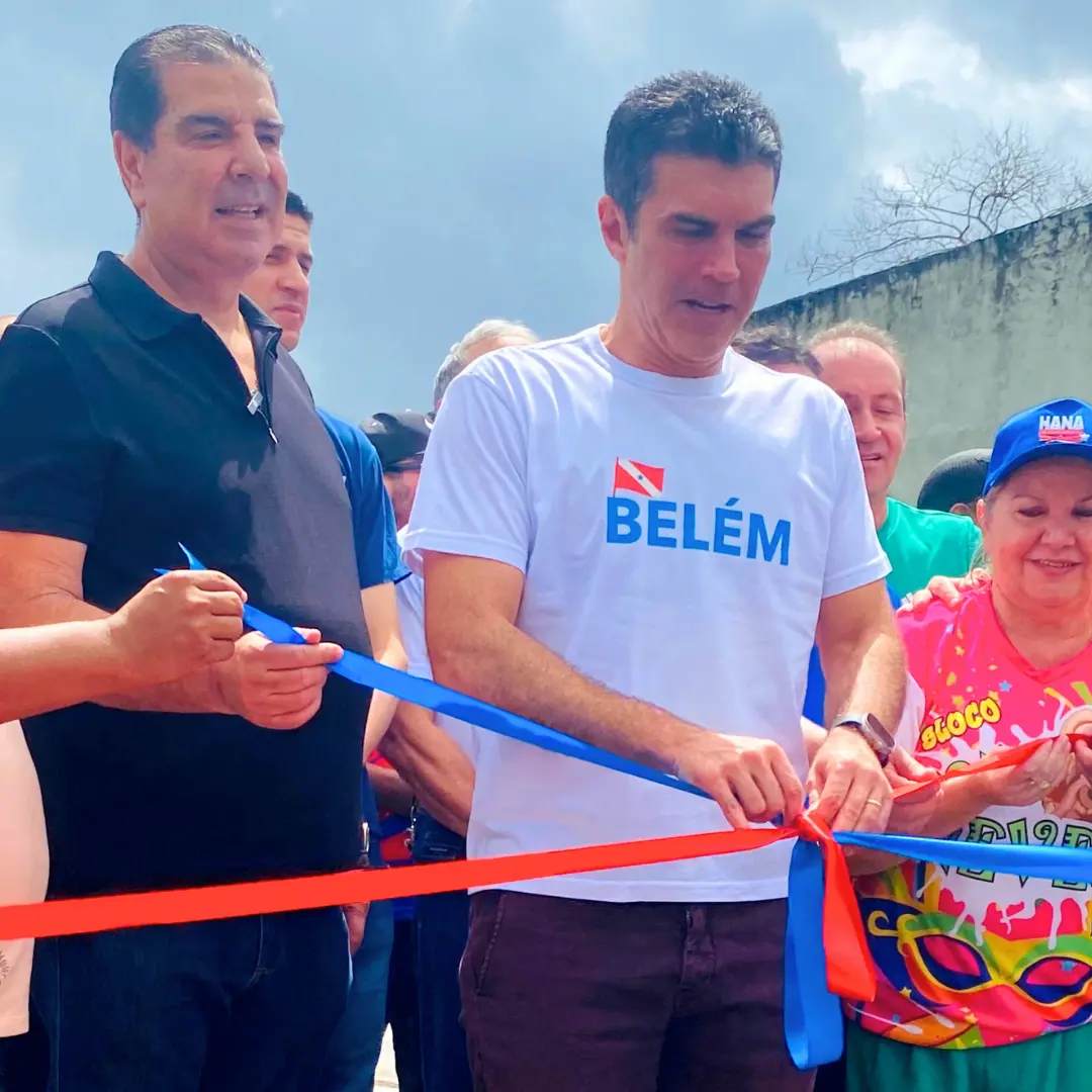 Zeca Pirão na entrega das ruas Marajoaras e Papoulas, no Tapanã.